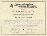 Rita's Lifetime Achievement Award in Archaeo-Education